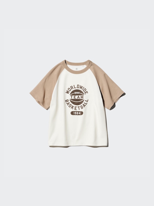 AIRism Cotton Graphic T-Shirt | Raglan Sleeve