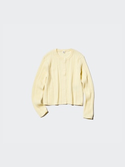 Washable Ribbed Knit Cardigan