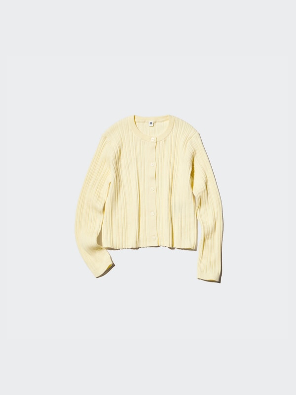 Washable Ribbed Knit Cardigan