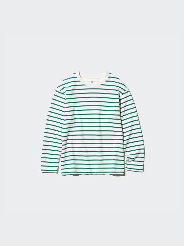 AIRism Cotton T-Shirt | Long Sleeve | Striped