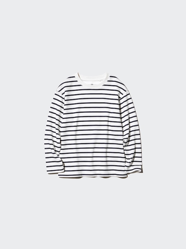 AIRism Cotton T-Shirt | Long Sleeve | Striped