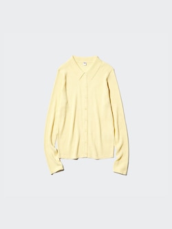 Ribbed Polo Cardigan