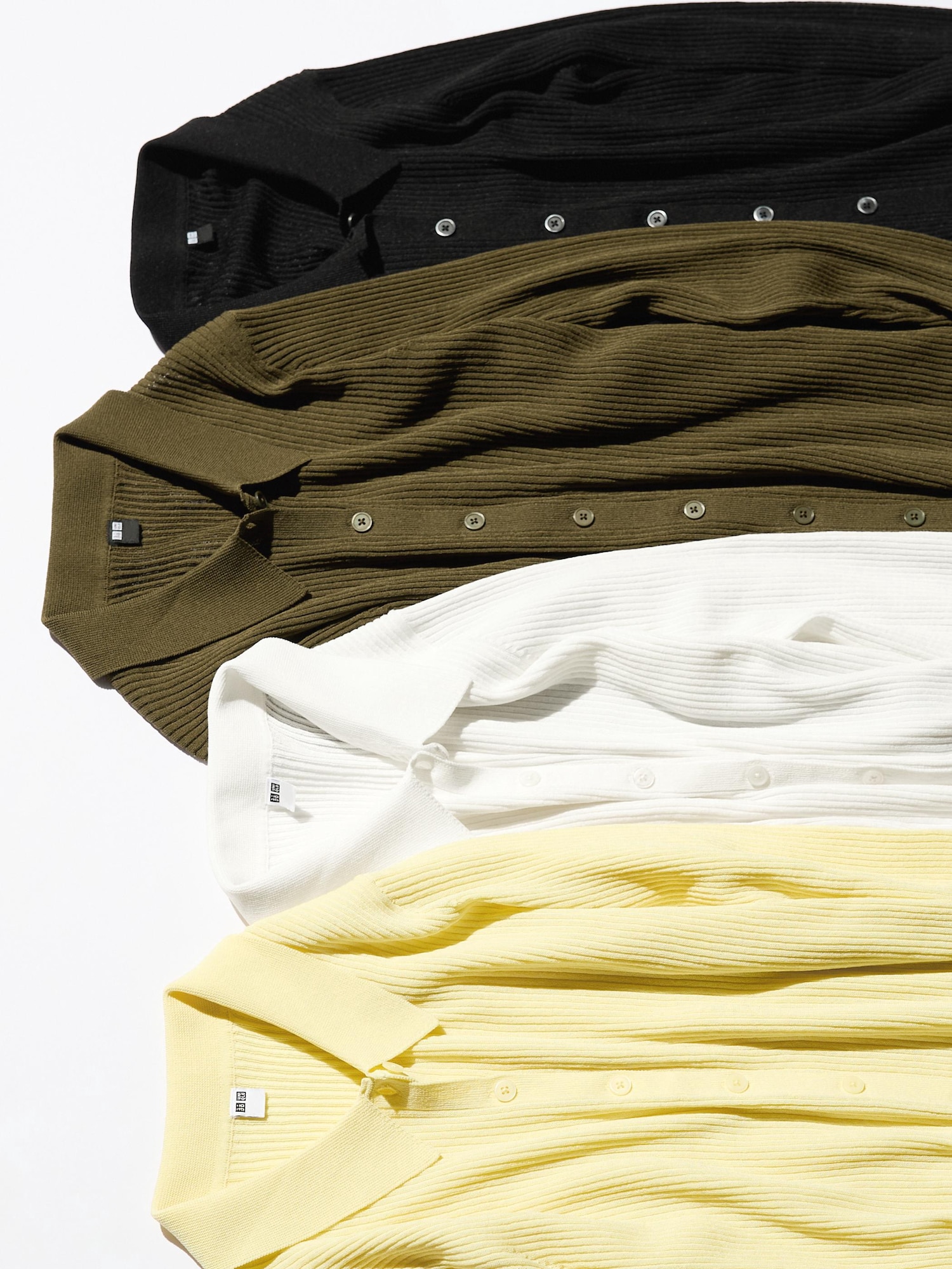 Ribbed Polo Cardigan | UNIQLO US Ribbed Polo Cardigan | UNIQLO US