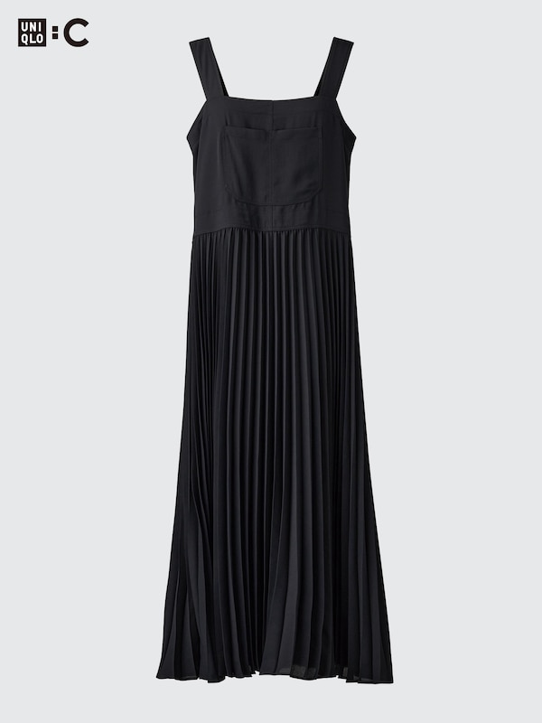 Pleated Strap Dress