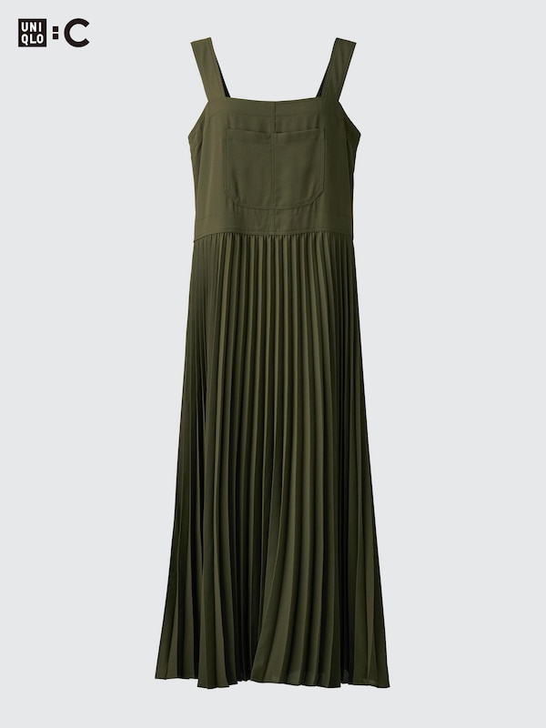 Pleated Strap Dress
