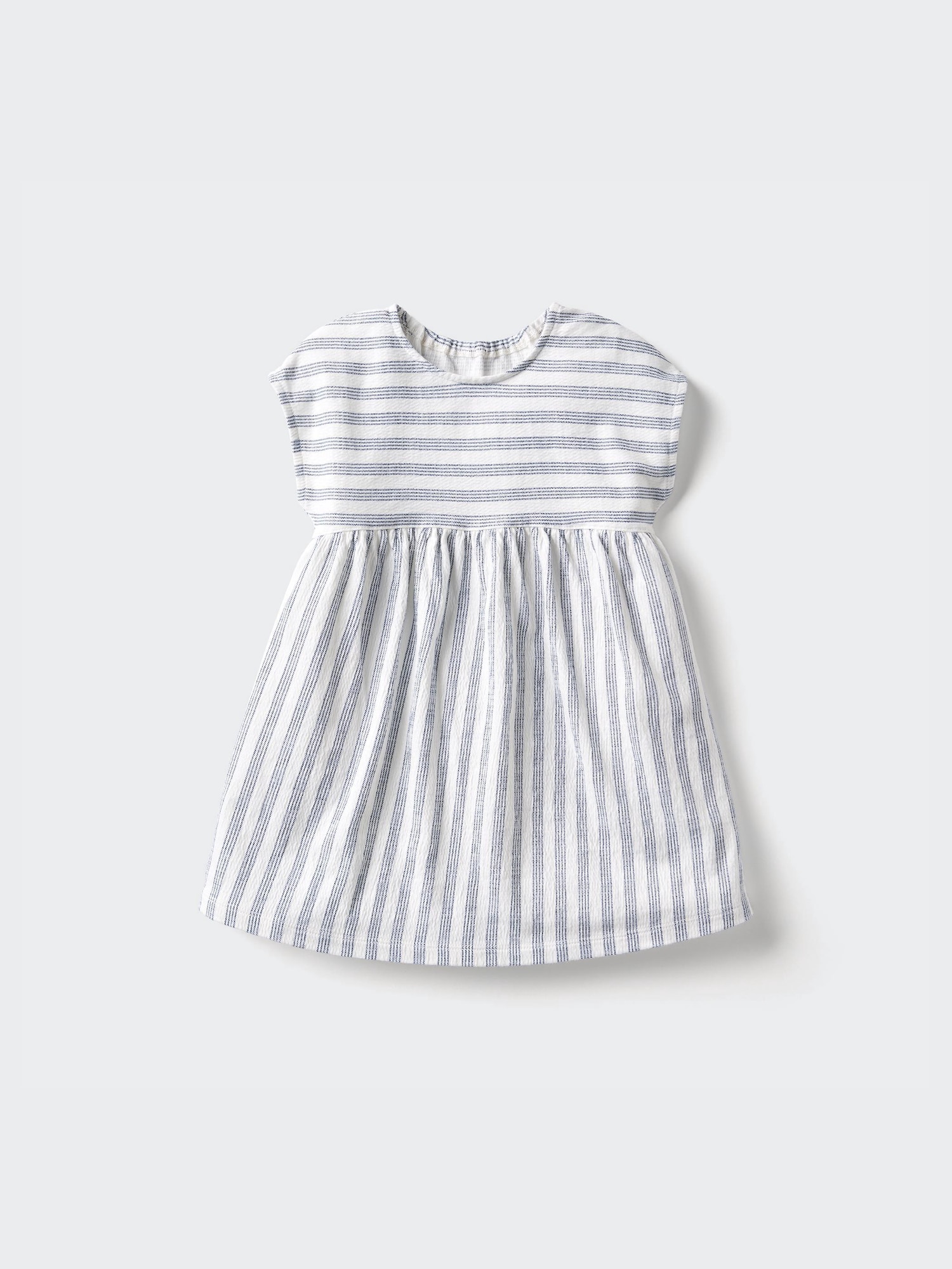 Robe Fille Rayée Violet Et Rose Taille 4 Ans - Style Smocké, Longueur 21 Pouces - Stay Little