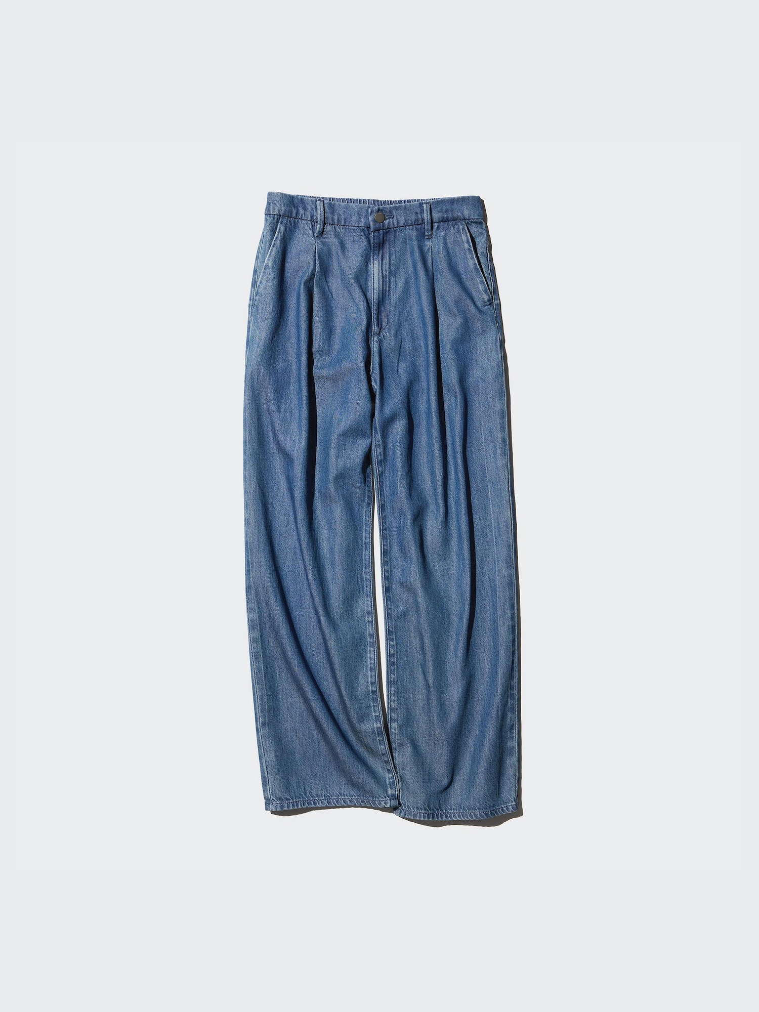 unliens　Single tuck pants Drapey Denim Pleated Pants | UNIQLO US