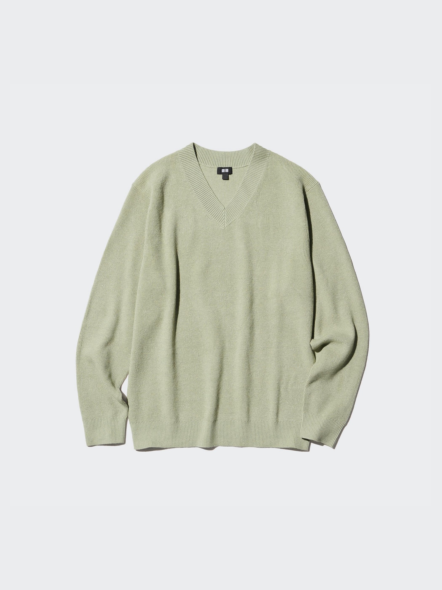 Men's Waffle Sweater | V-Neck | UNIQLO US