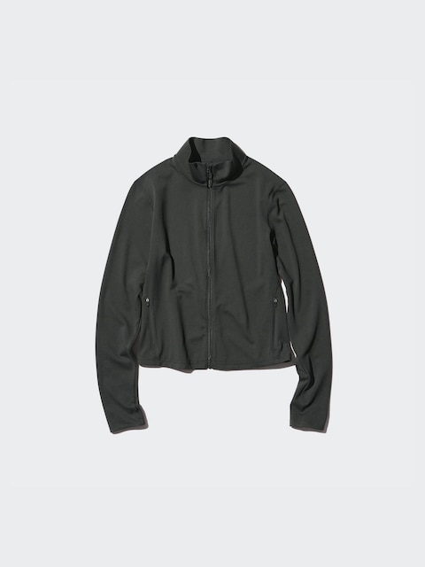 Куртка Uniqlo Ultra Stretch AIRism на полной молнии BLACK