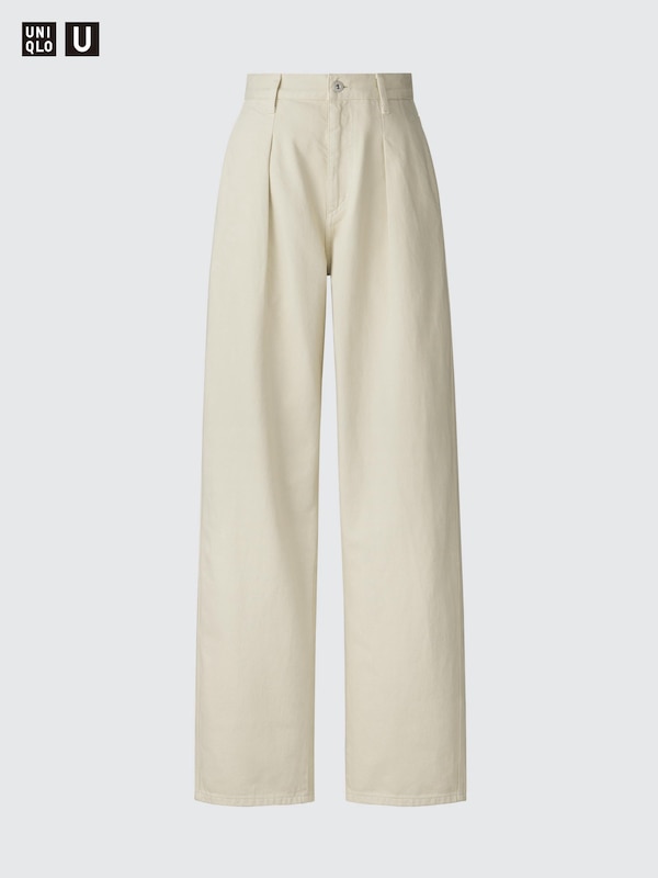 Denim Pleated Trousers (Longer)