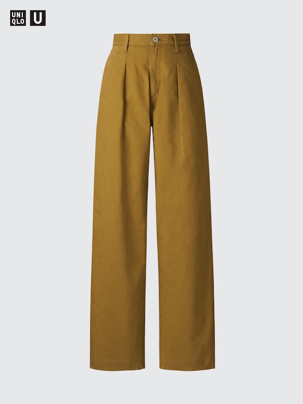 Denim Pleated Trousers (Longer)
