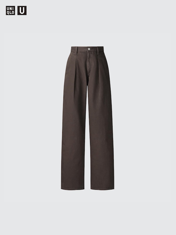 Denim Pleated Trousers (Longer)