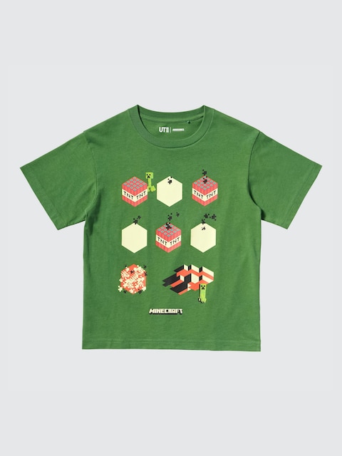 Футболка с принтом Uniqlo Minecraft UT GREEN