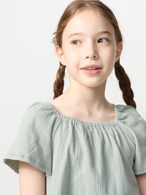 Gathered Flare Sleeve T-Shirt