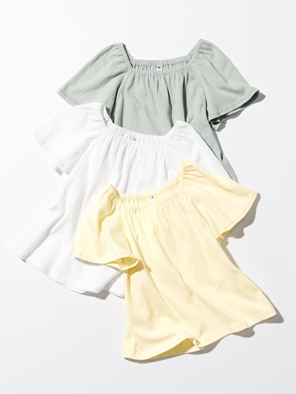 Gathered Flare Sleeve T-Shirt