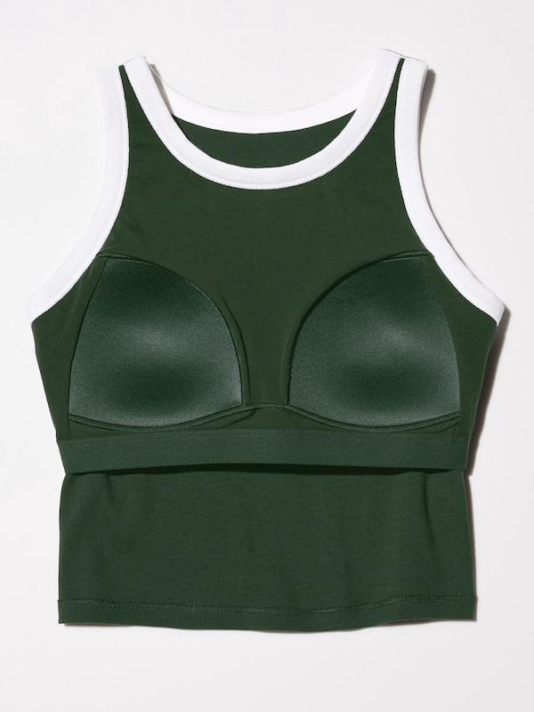 Ribbed Cropped Bra Top | Contrast Trim