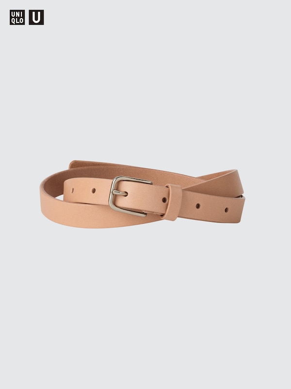 Narrow Long Leather Belt
