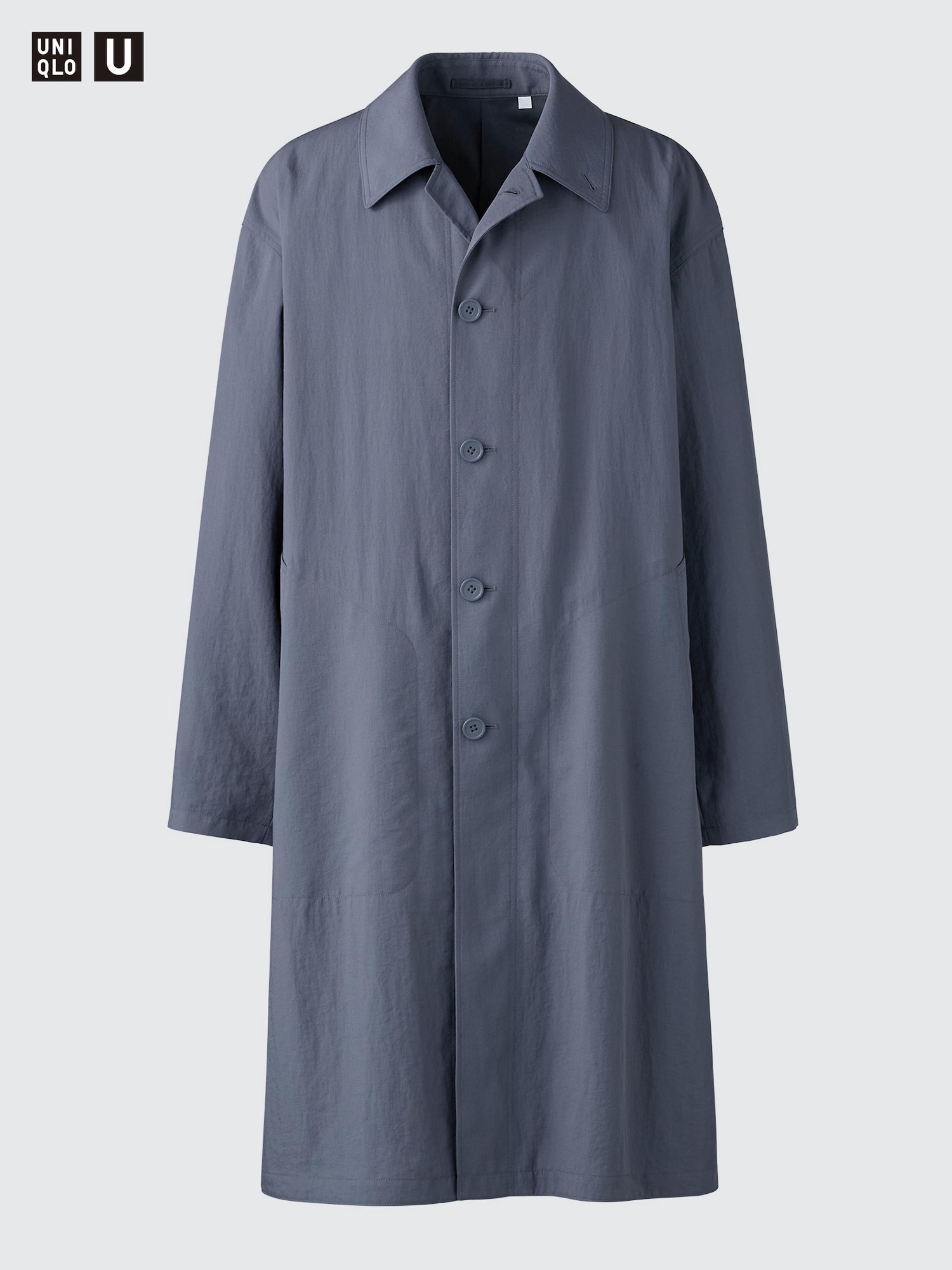 UNIQLO +J JIL SANDER Navy Blue Wool Blend Chesterfield Coat