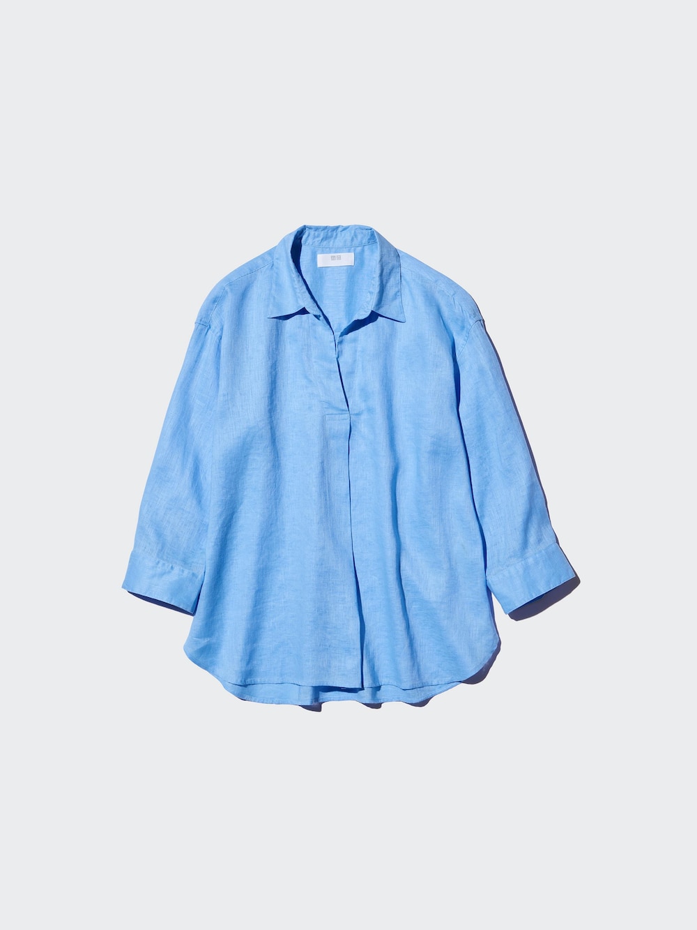 Uniqlo Premium Linen Skipper Collar Shirt — фото 4
