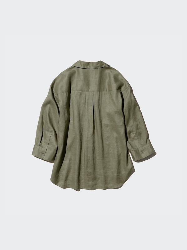 Premium Linen Skipper Collar Shirt