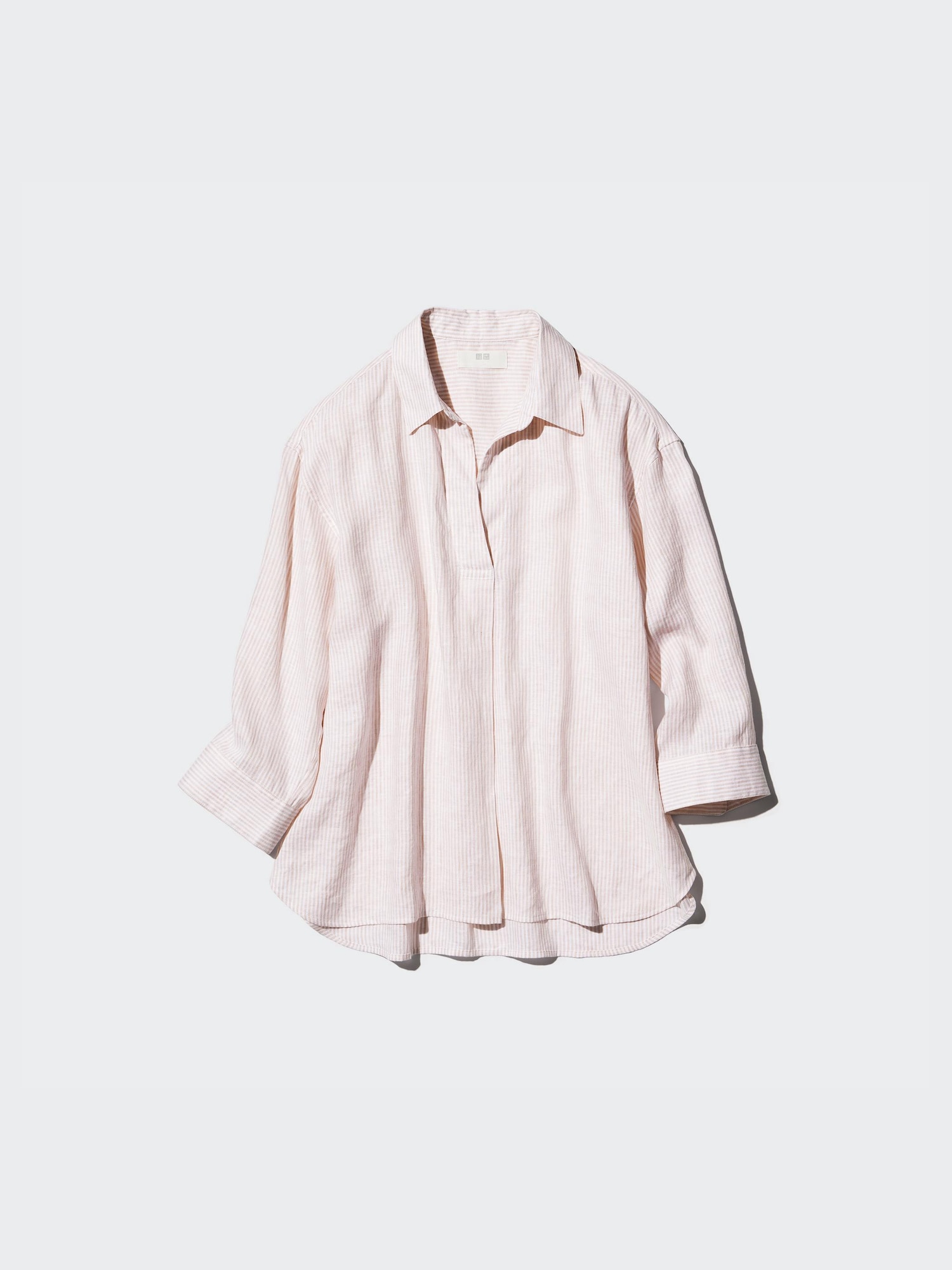 Premium Linen Skipper Collar Shirt | Striped