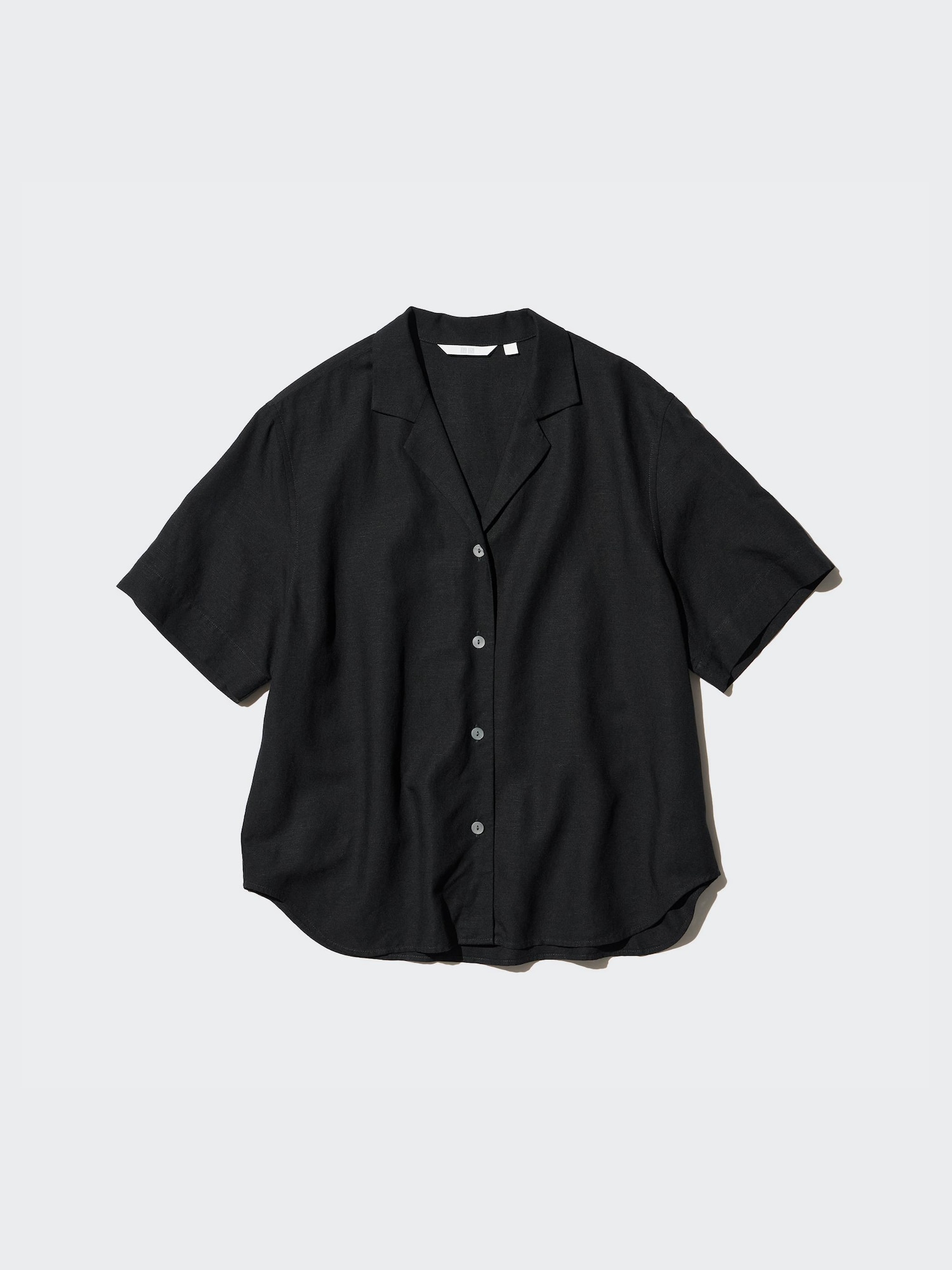 Women's Linen Blend Open Collar Shirt | UNIQLO CA