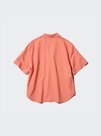 Linen Blend Open Collar Shirt