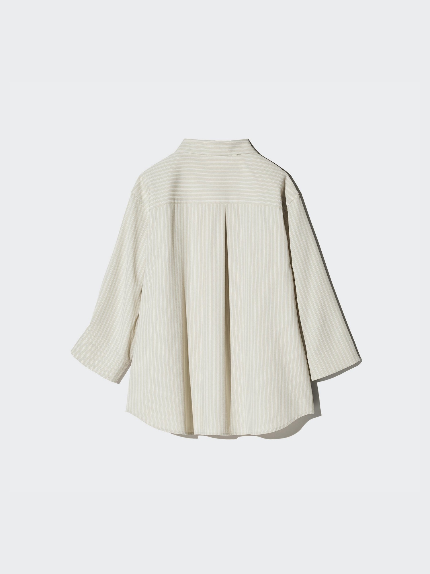 9639yukiさん10-310-13 Women's Rayon Skipper Collar Blouse (Stripe, 3/4 Sleeve) | UNIQLO RO