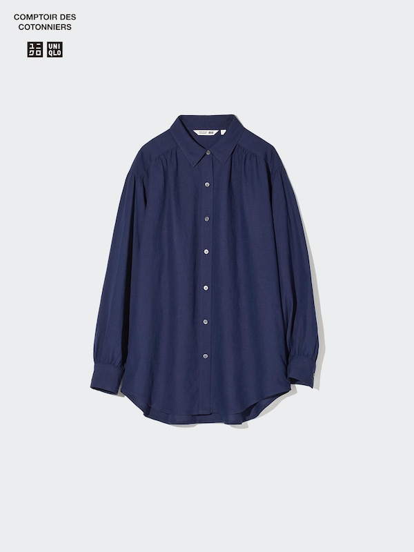 Linen Blend Oversized Shirt