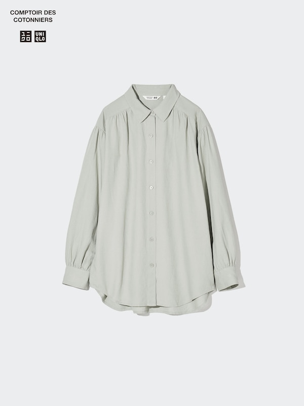 Linen Blend Oversized Shirt