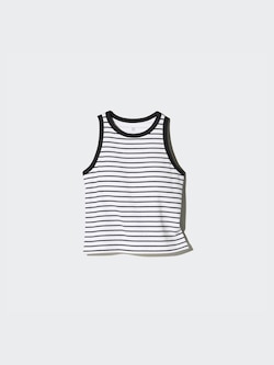 Ribbed Cropped Bra Top | Striped