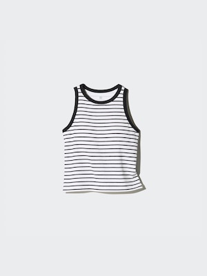 Ribbed Cropped Bra Top | Striped