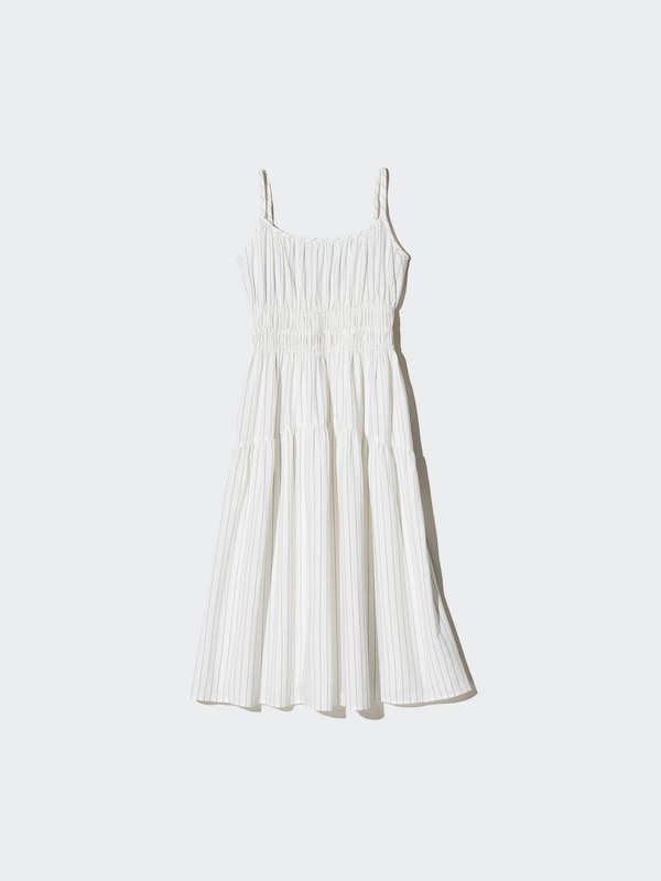 Linen Blend Camisole Dress | Striped