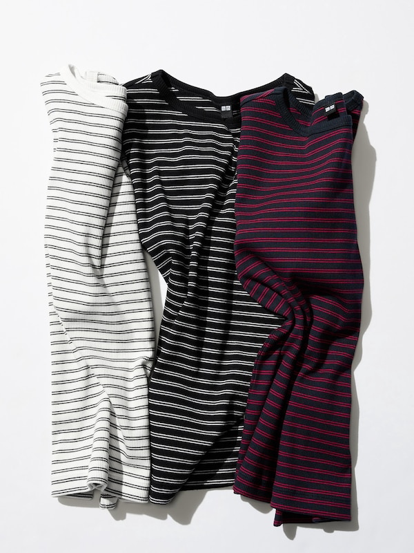 Ribbed Boat Neck T-Shirt