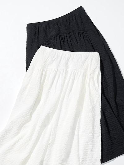 Seersucker Volume Skirt