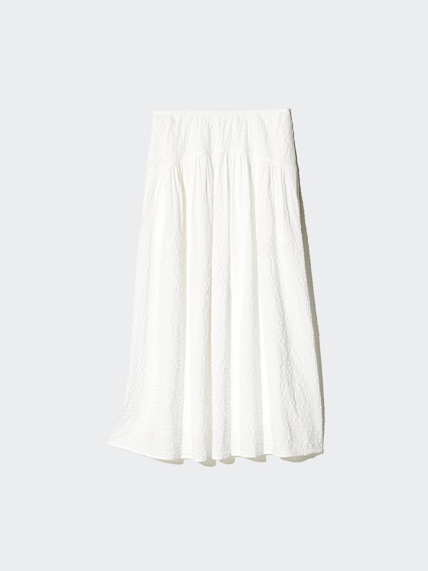 Seersucker Volume Skirt