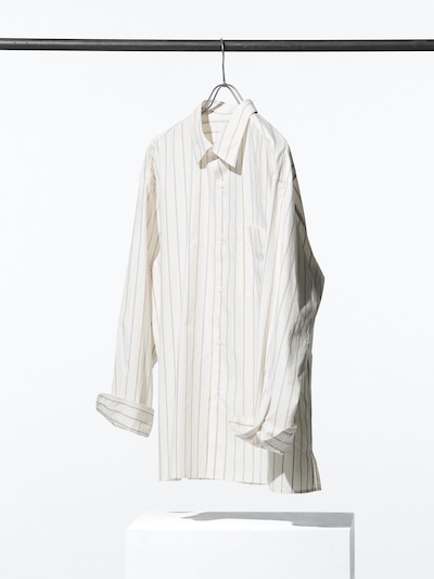 Broadcloth Oversized Shirt (Stripe)
