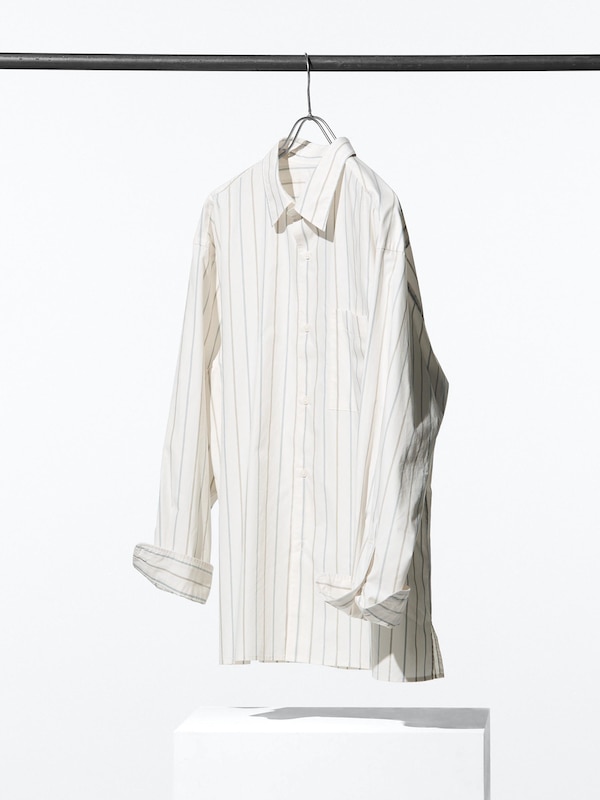 Broadcloth Oversized Shirt | Striped