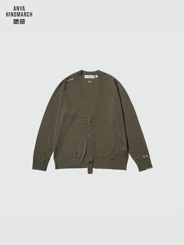 MERINO OVERSIZED V NECK CARDIGAN