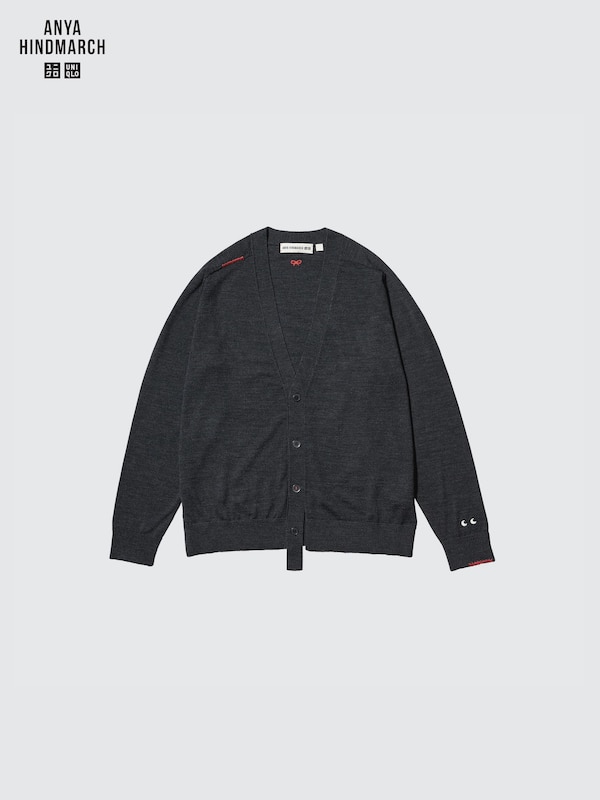 MERINO OVERSIZED V NECK CARDIGAN
