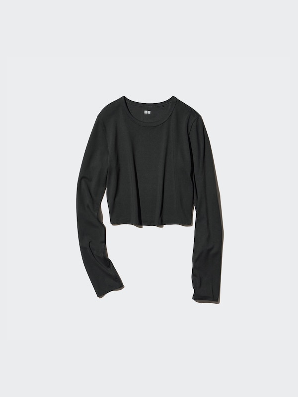 AIRism Soft Cropped T-Shirt (Long Sleeve)