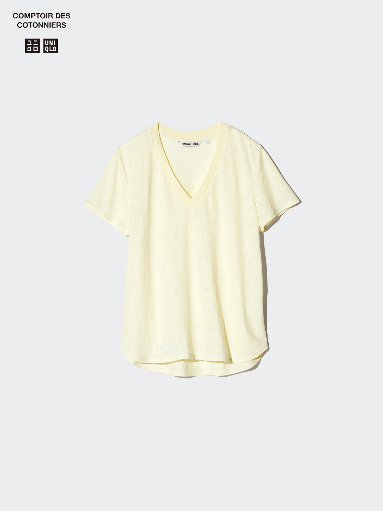 Linen V Neck T-Shirt