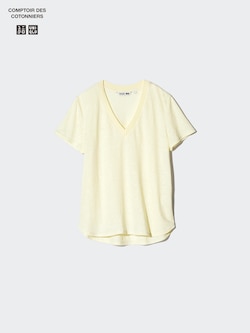 Linen V Neck T-Shirt