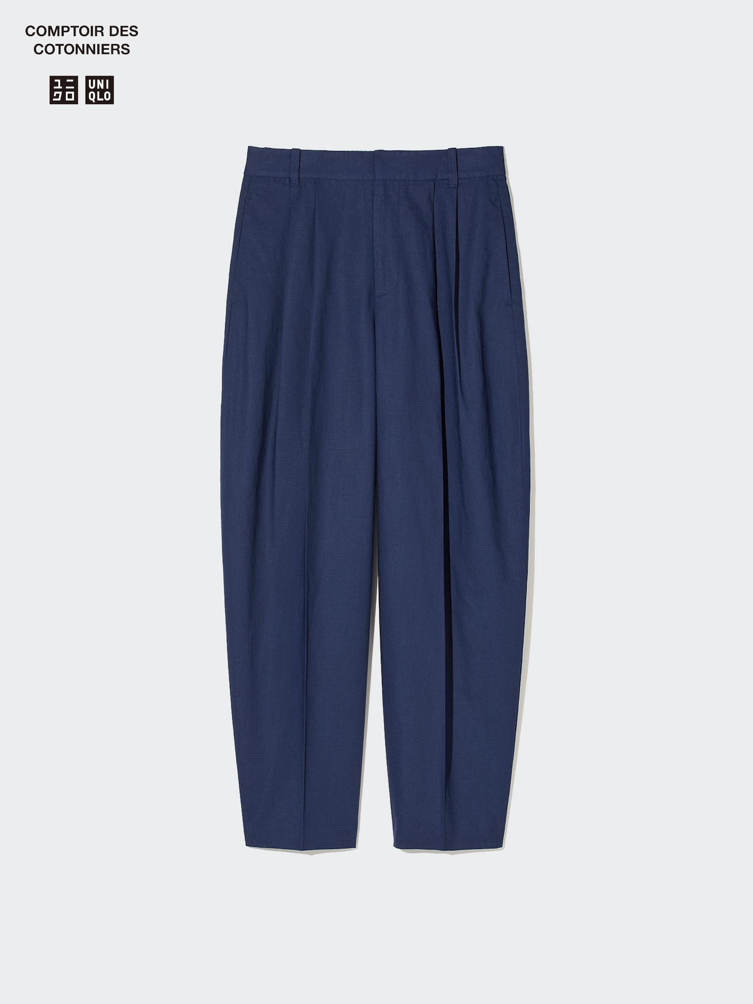 Linen Blend Barrel Leg Pants - thumbnail 6