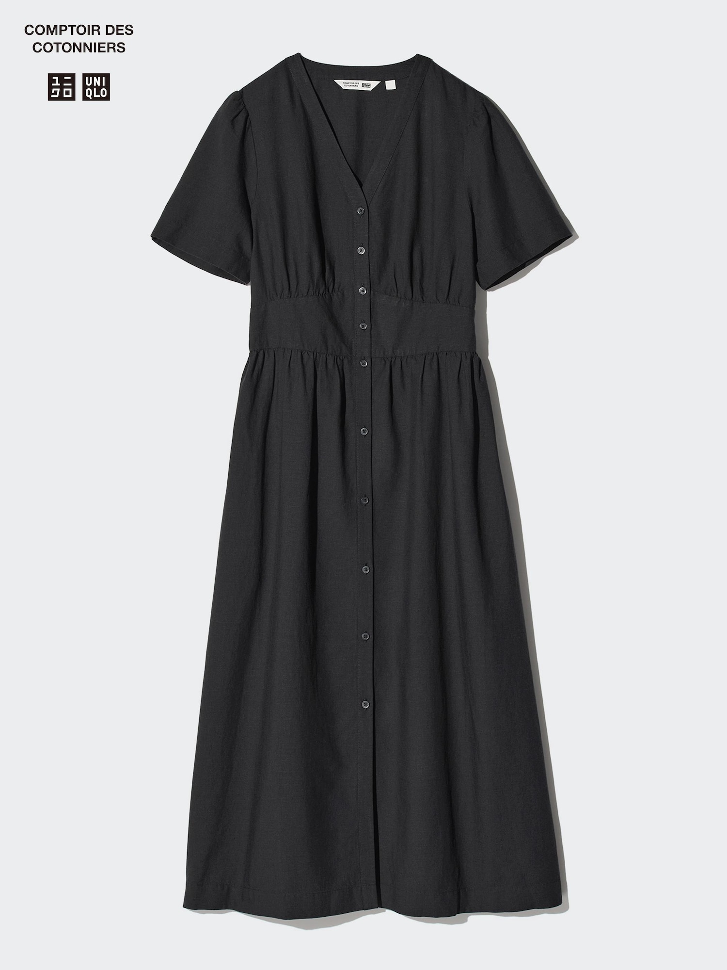 Linen Blend Dress | V Neck | UNIQLO US Linen Blend Dress | V Neck | UNIQLO US