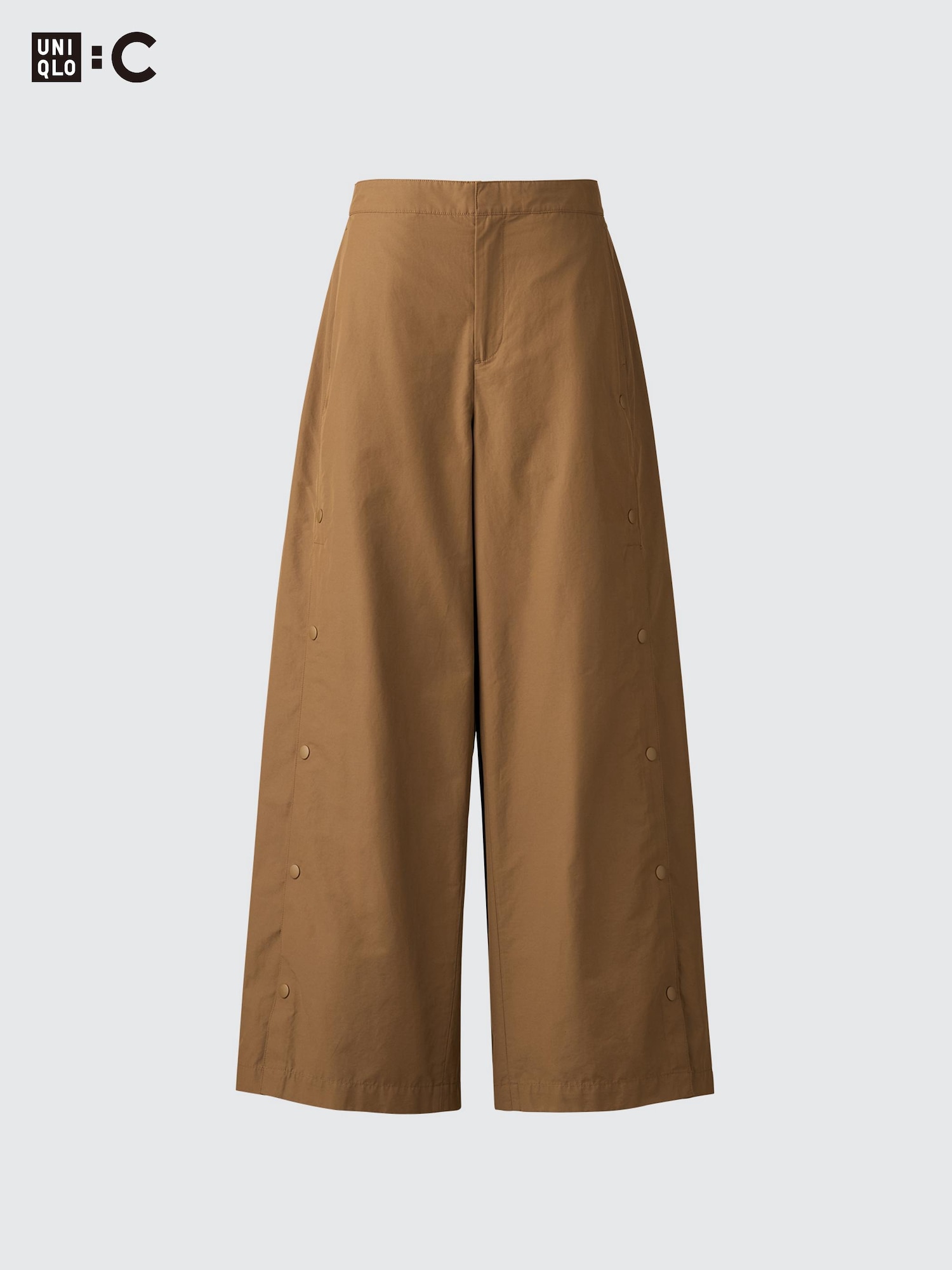 【SATIIIZ】Hens side snap nylon pants nion nylon pintuck cargo pants - satiiiz