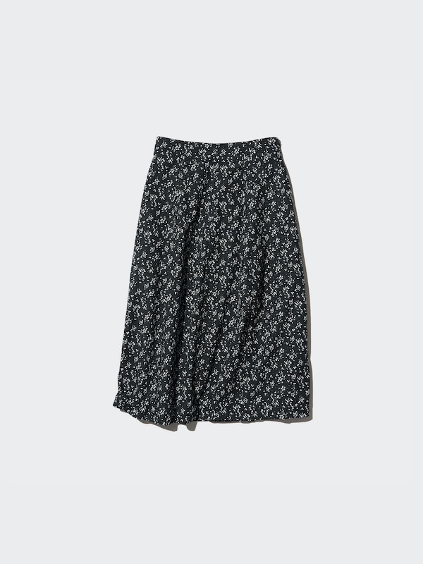 Black and white polka dot long skirt 4763