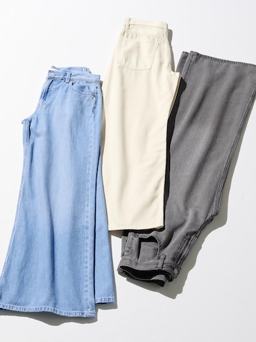 Drapey Wide Flared Jeans