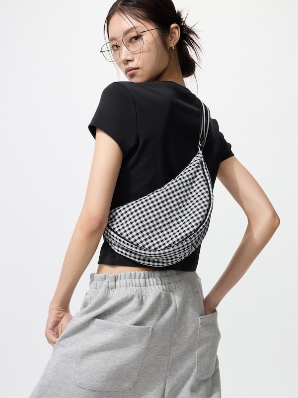 Round Mini Shoulder Bag | Gingham
