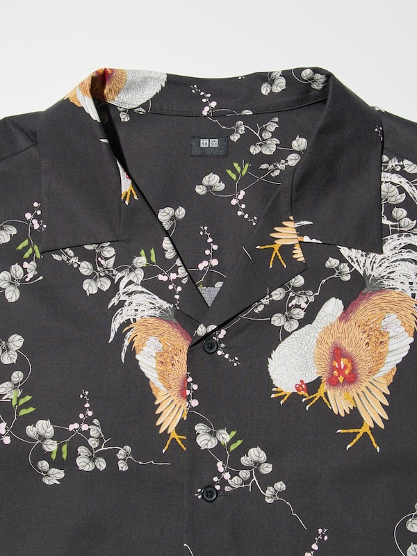 ITO-JAKUCHU Short Sleeved Shirt (Open Collar)